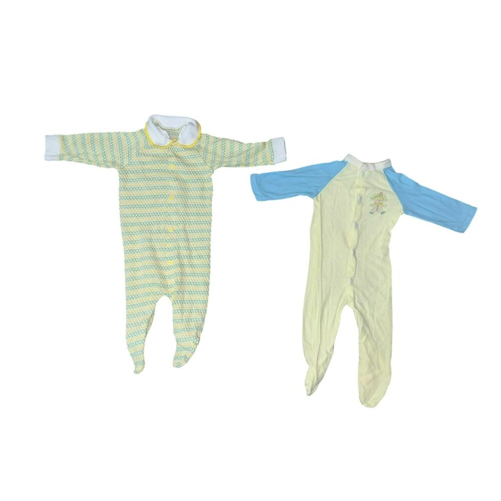 Vintage Infant Sleep N Play One Pieces Used Newborn 12 Items - Picture 2 of 6